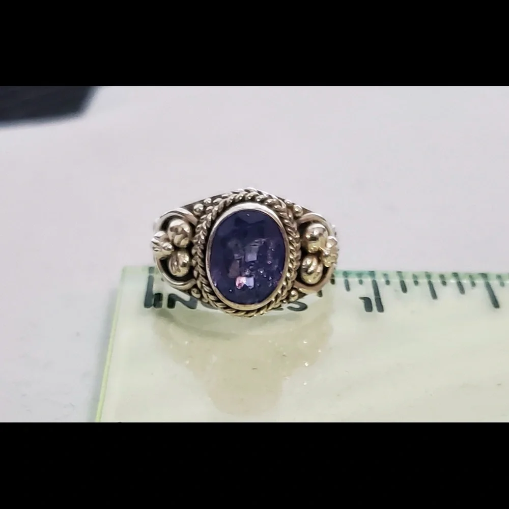 Artisan Rough Cut Tanzanite In SS Ring Sz 8 (NWOT) New Without Tags - Picture 14 of 16